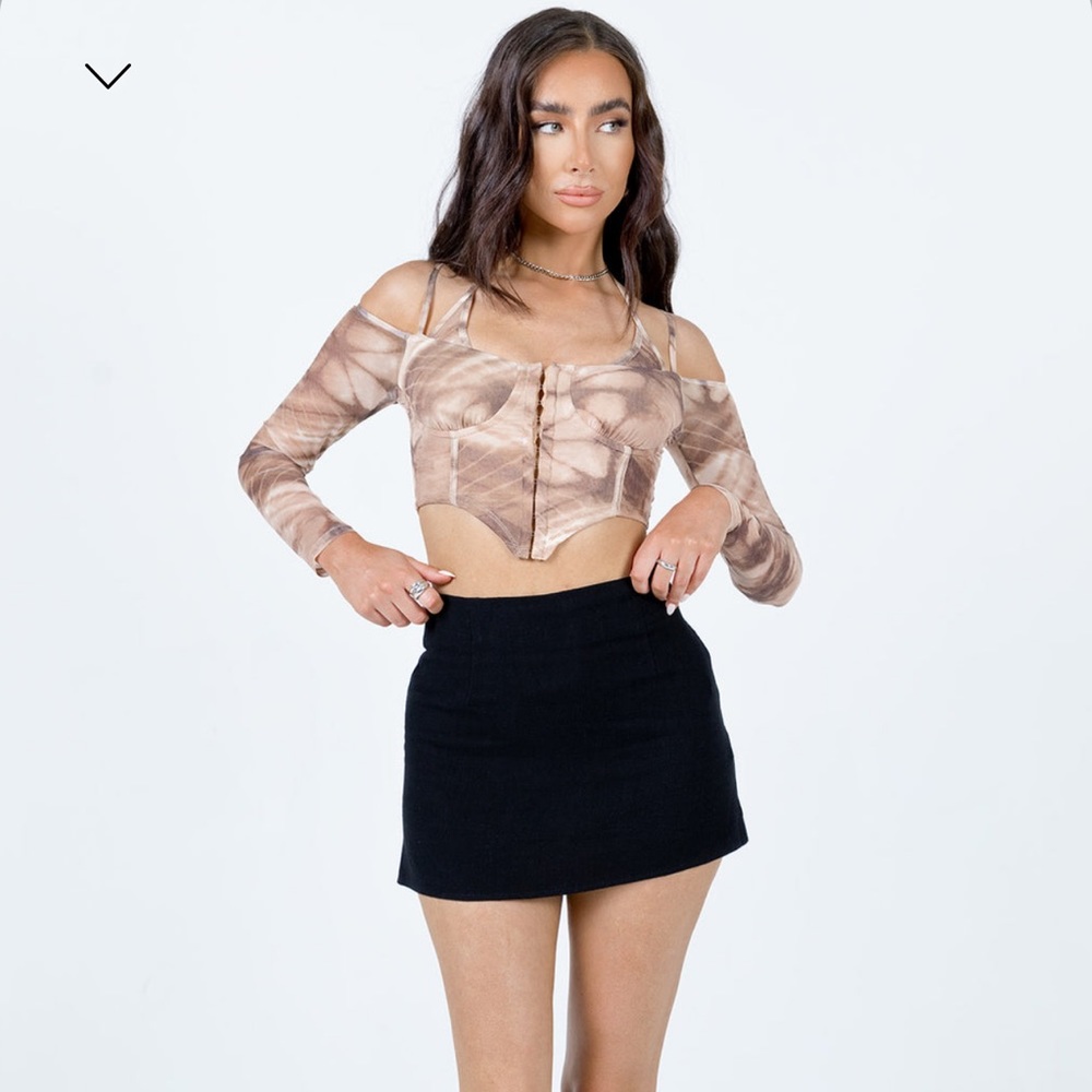 Princess Polly Selby Mini Skirt Black